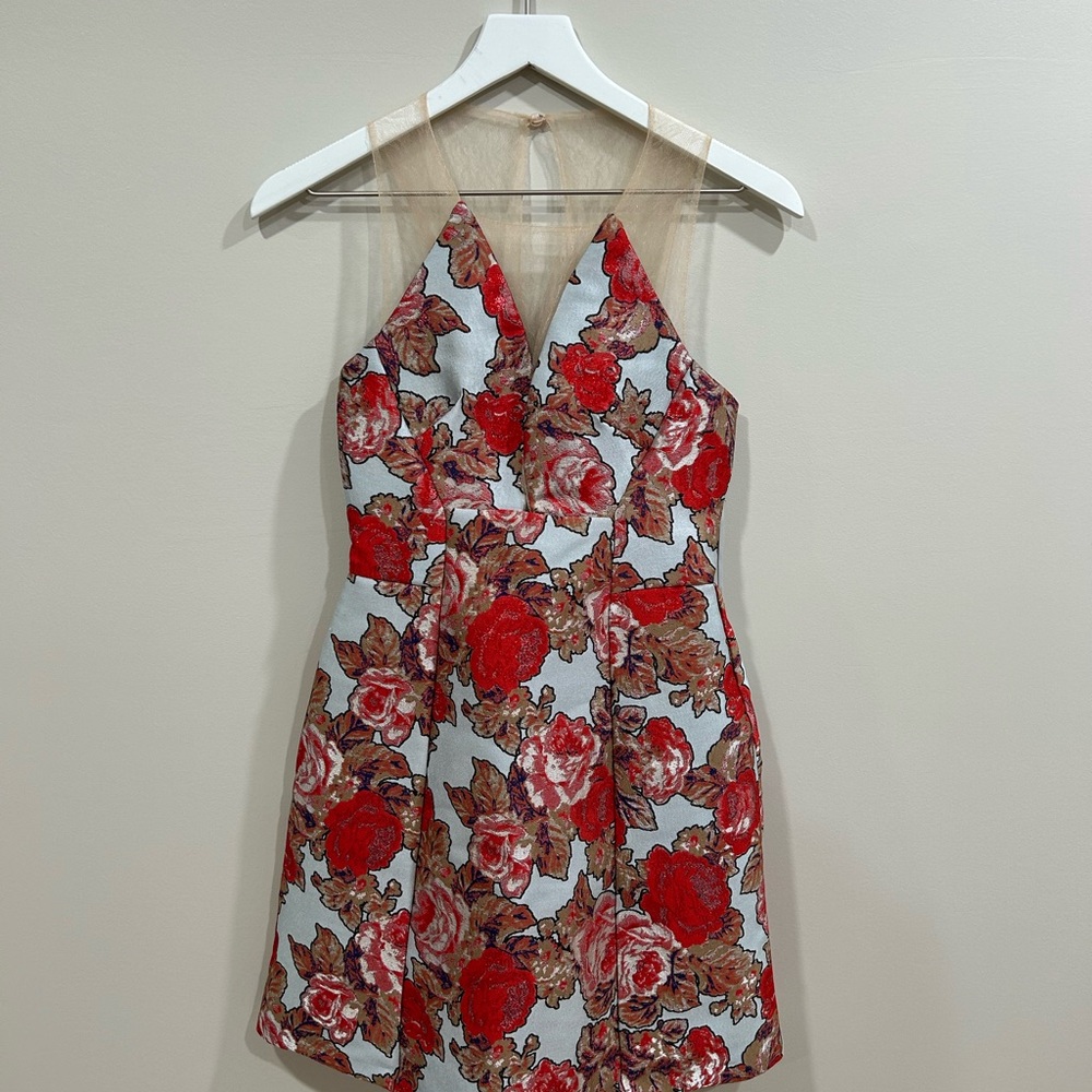 Topshop Illusion Jacquard Minidress Size 2